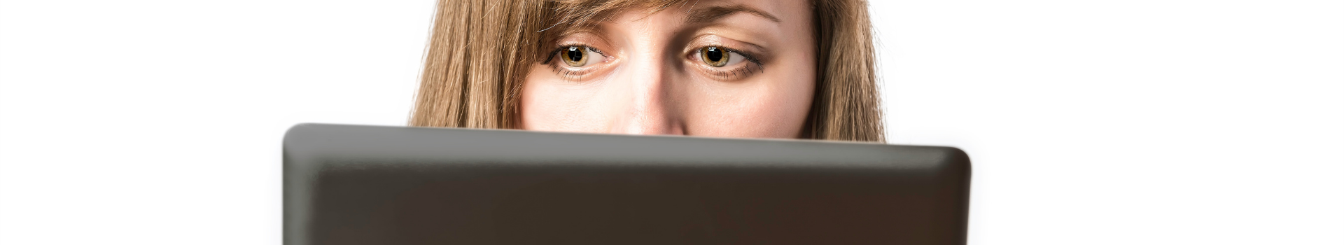 Woman looking at tablet