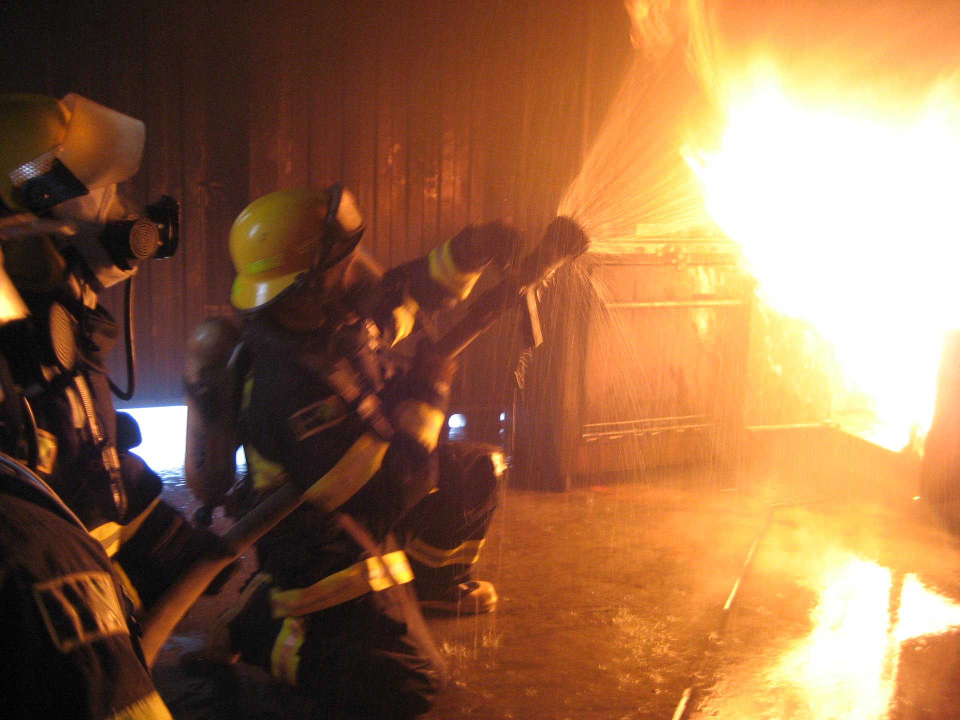 Firefighters Fighting Fire