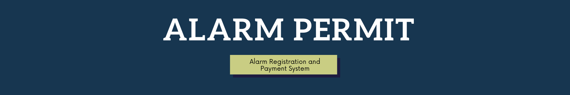 ALARM PERMIT BUTTON