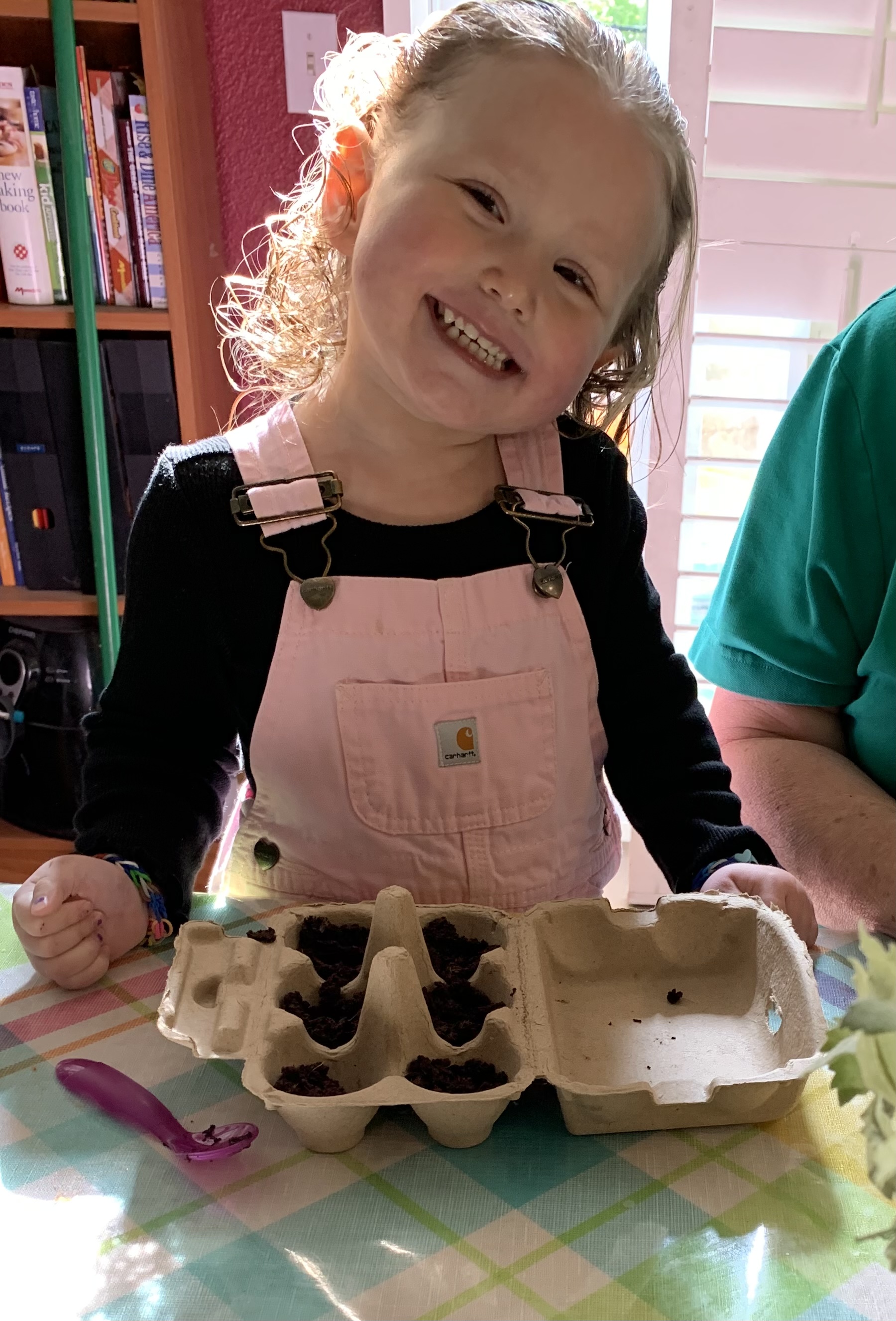 little girl with treats