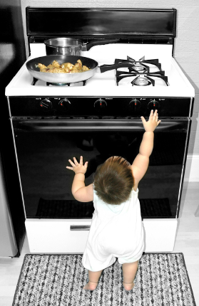 Baby Reaching for Stove Top