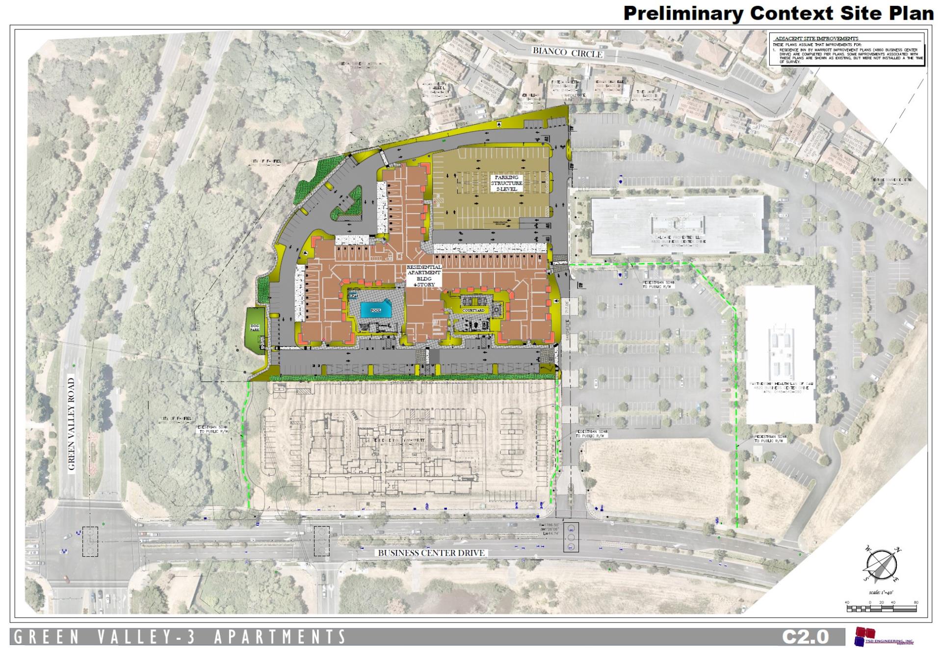 map of the proposed green valley 3 project and surrounding existing land uses and properties