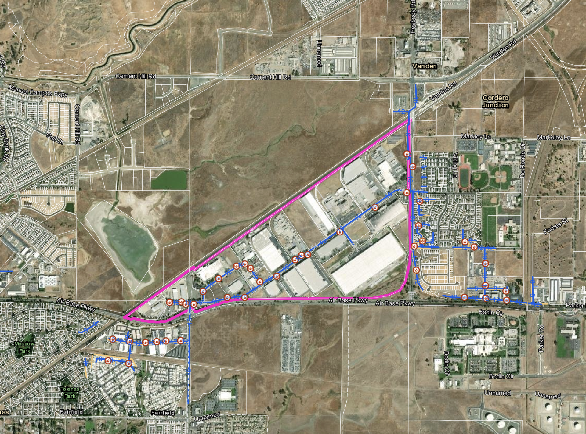 Tolenas Industrial Park Map