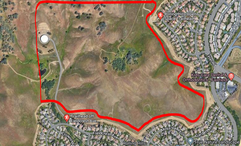 Rolling Hills Open Space Control Burn with Lines