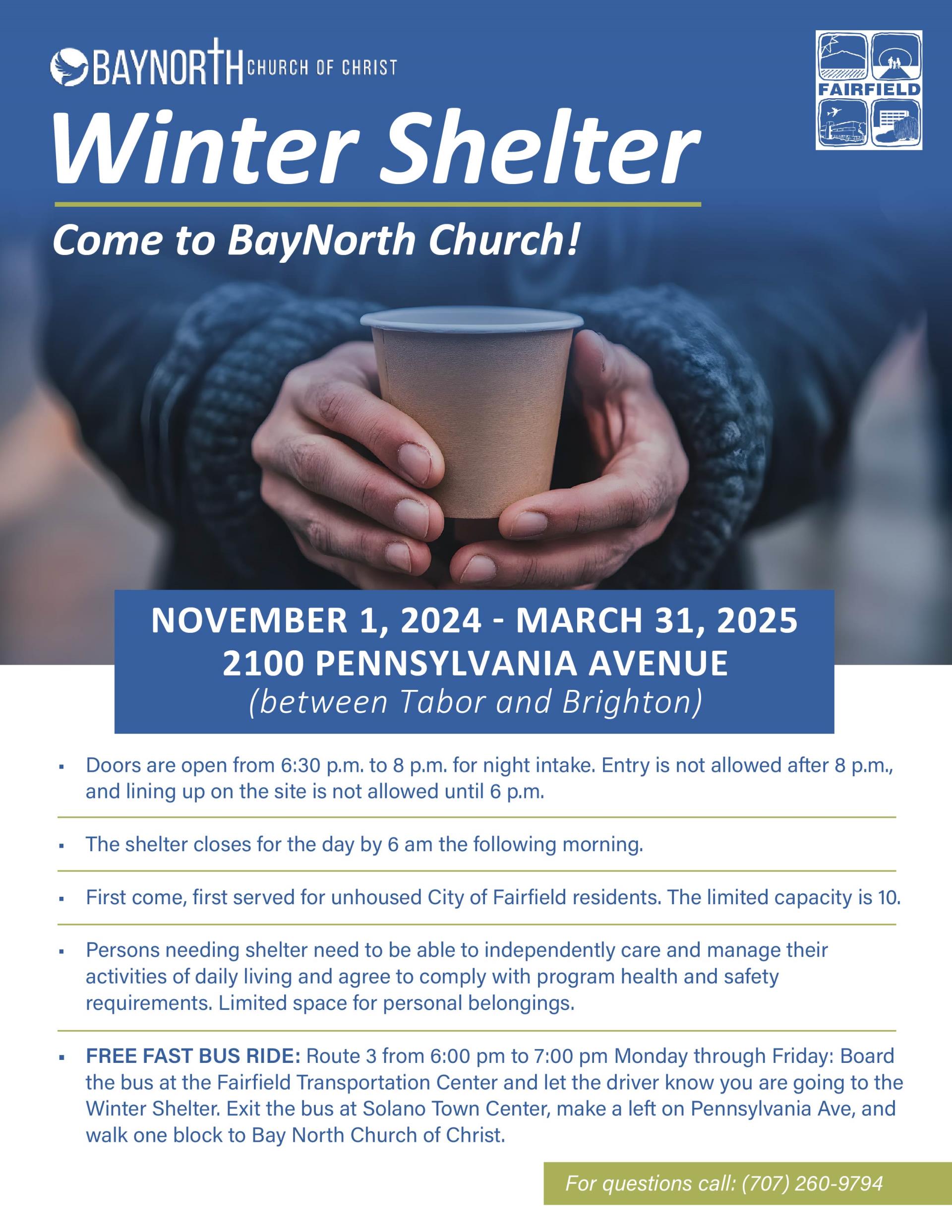 winter shelter flyer